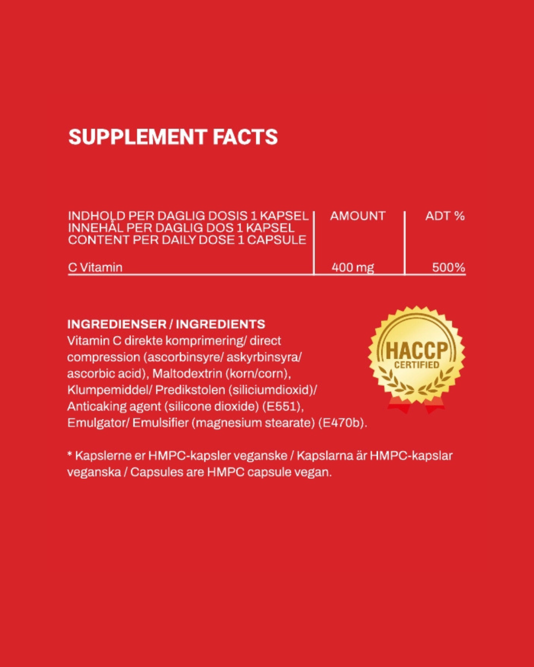 Vitamin C – 90 kapsler