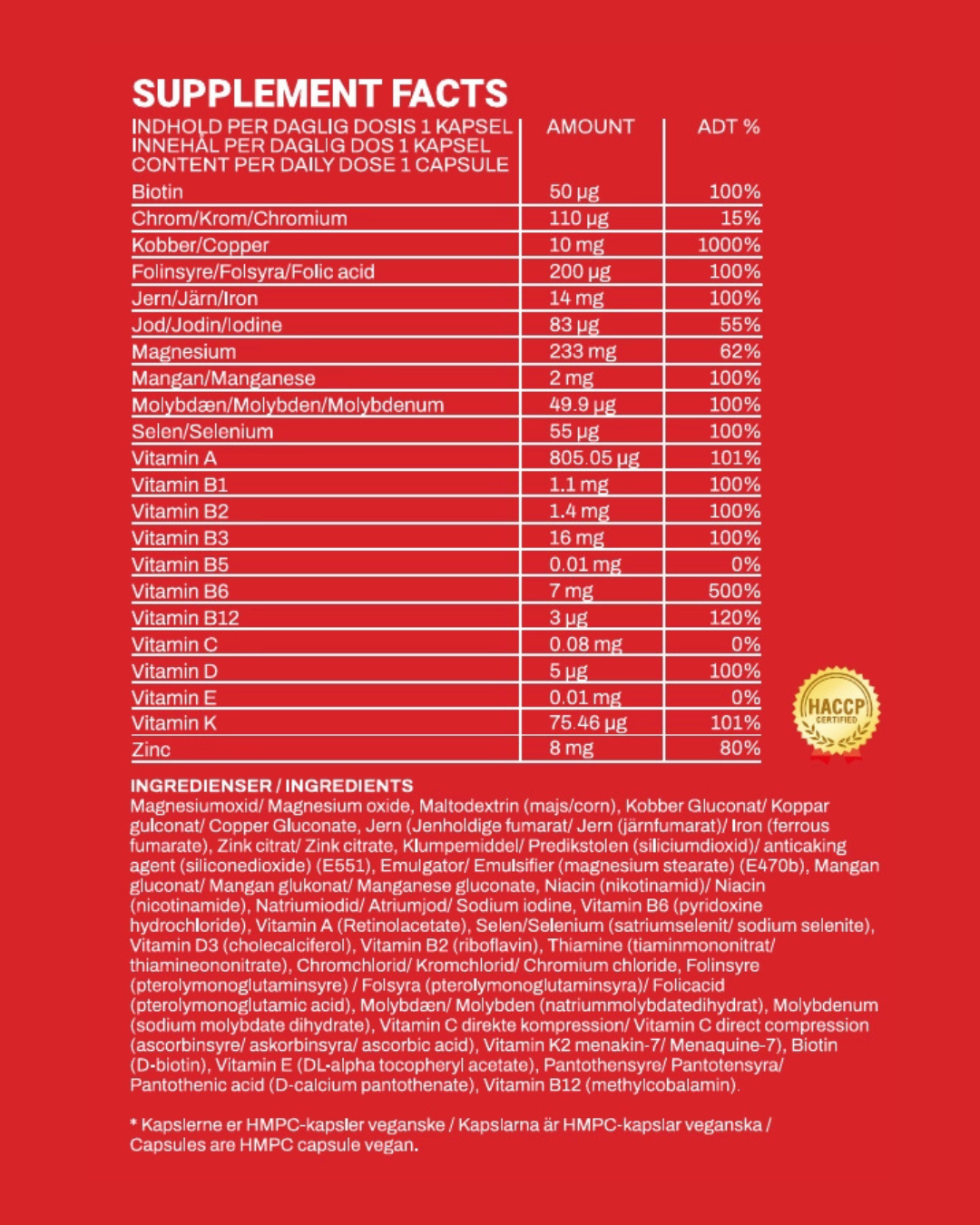 Multivitamin – 90 kapsler