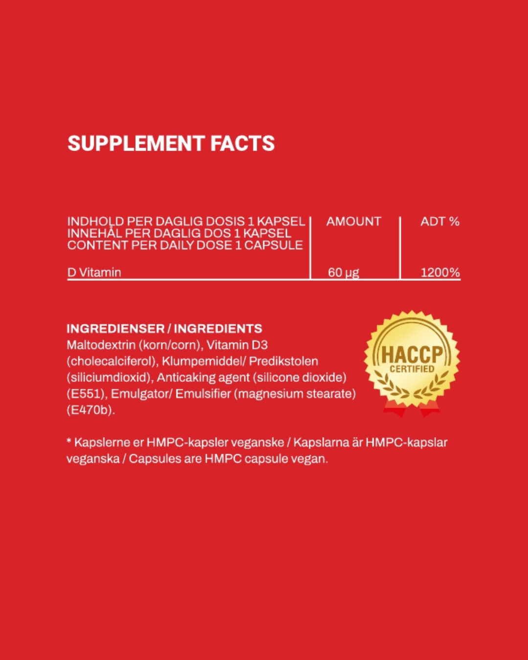 Vitamin D – 90 kapsler