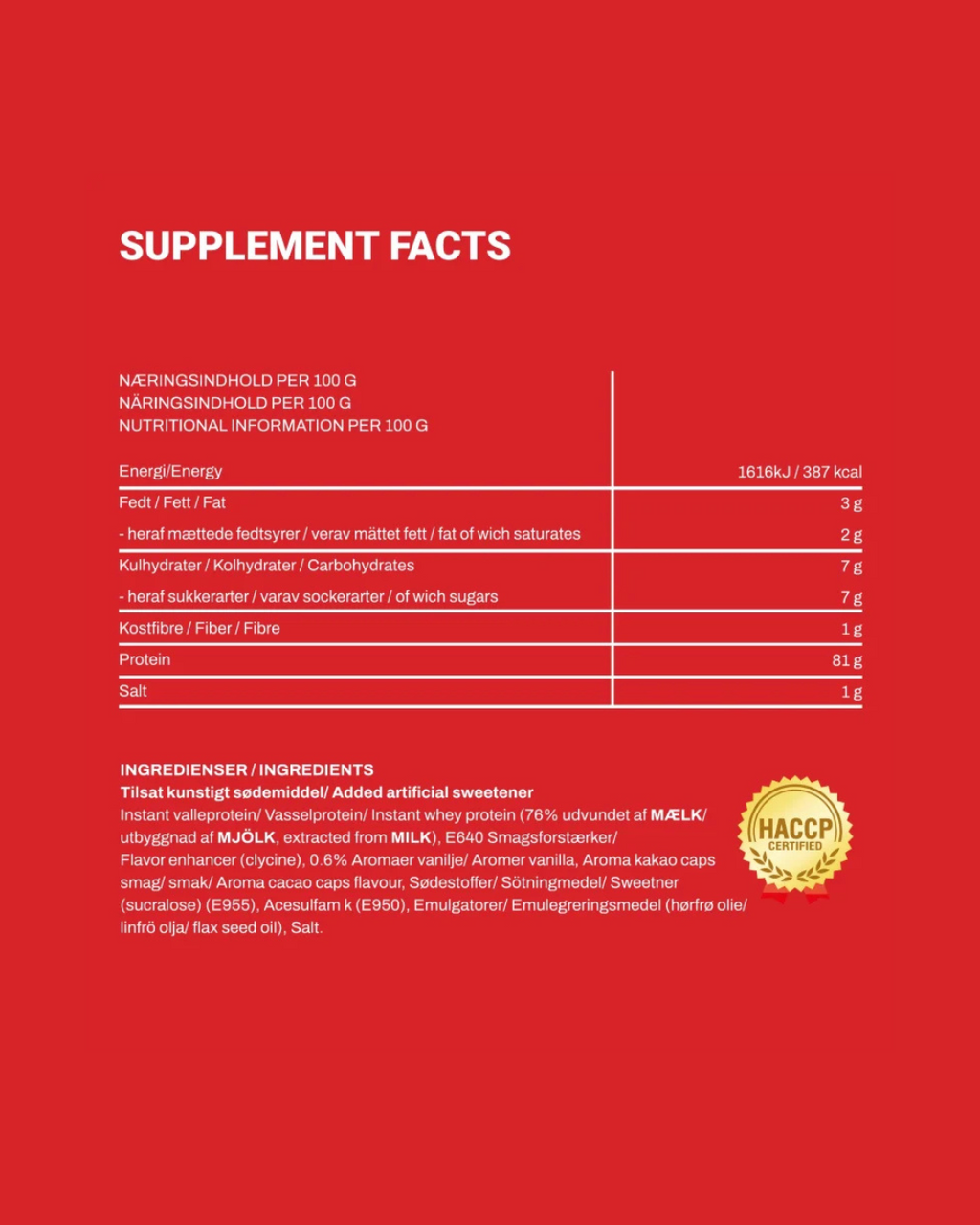 Whey 100 Jordbær (1KG)